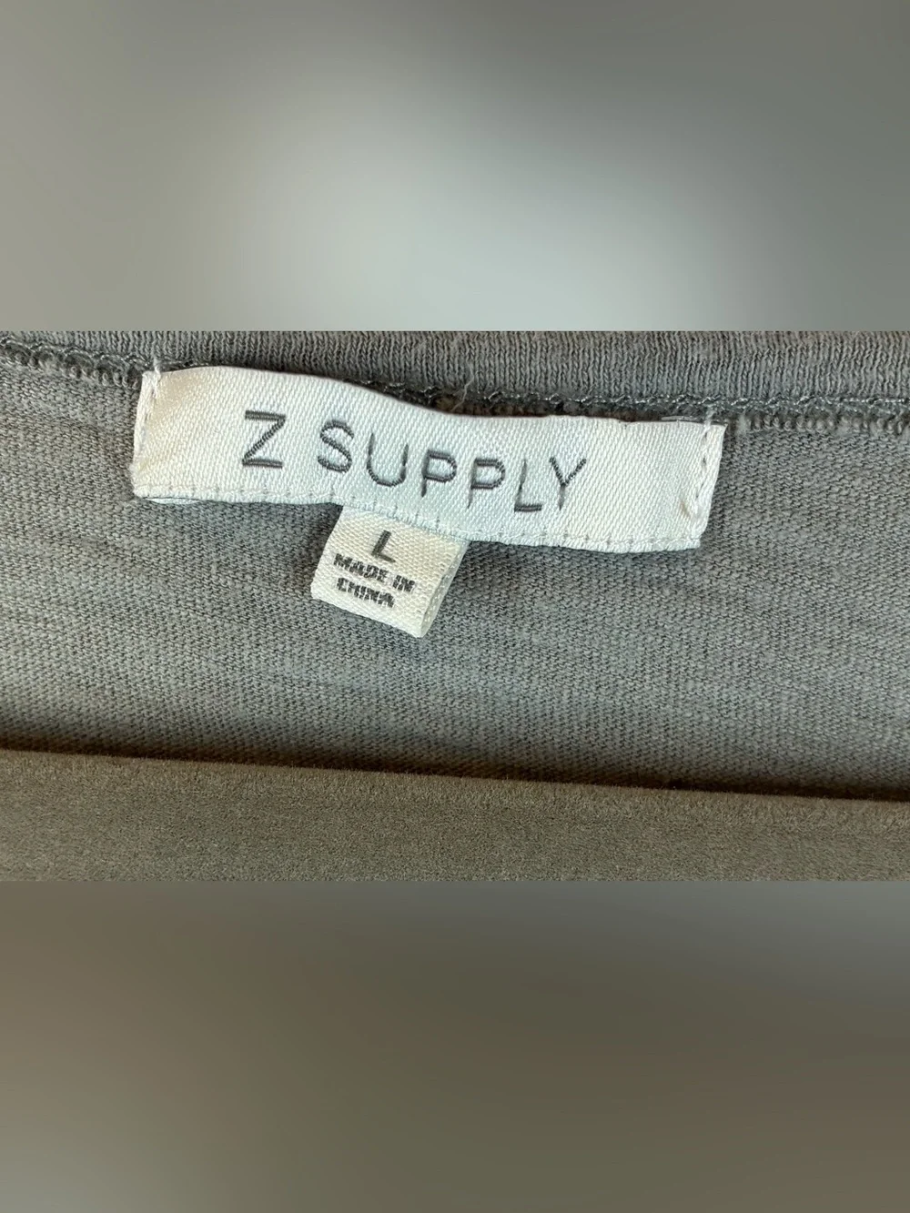 Z Supply Sage Green Puff Sleeve Knit Top Size Large